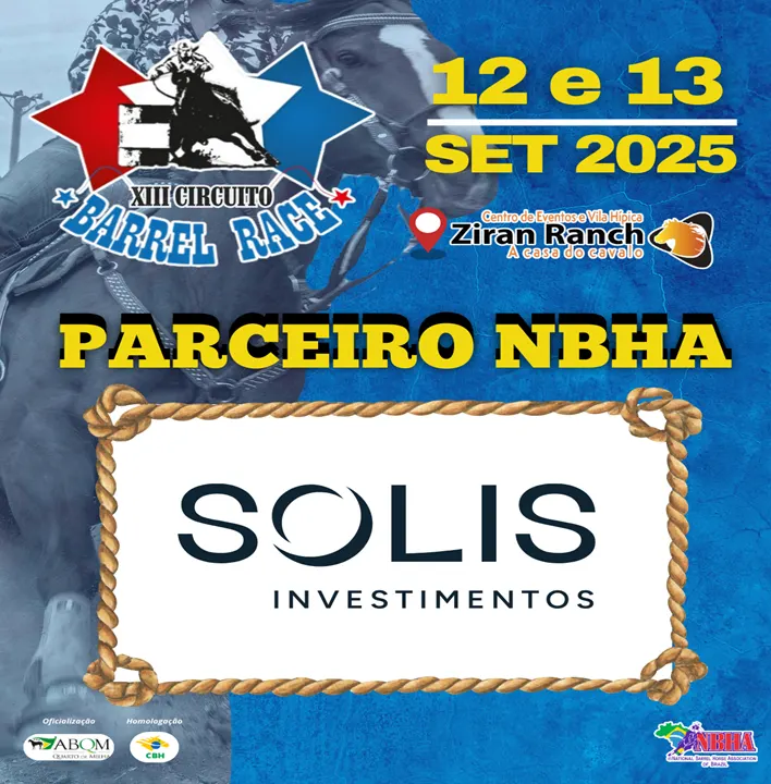 1ª ETAPA XIII CIRCUITO BARREL RACE – SOLIS INVESTIMENTOS