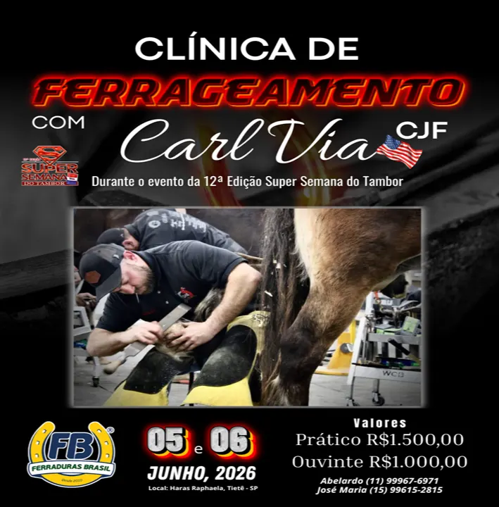 CLÍNICA DE FERRAGEAMENTO COM CARL VIA – CJF