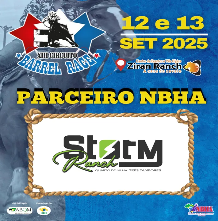1ª ETAPA XIII CIRCUITO BARREL RACE – STORM RANCH