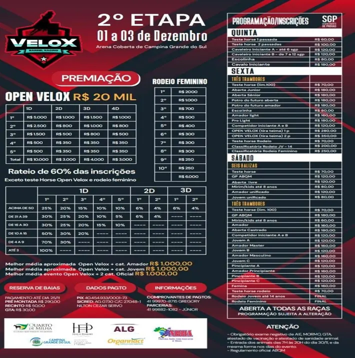 2ª Etapa Velox Barrel Racing