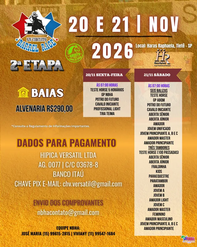 2ª Etapa XIV Circuito Barrel Race