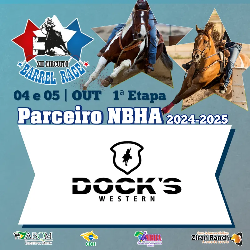 1ª ETAPA XII CIRCUITO BARREL RACE – DOCK’S WESTERN