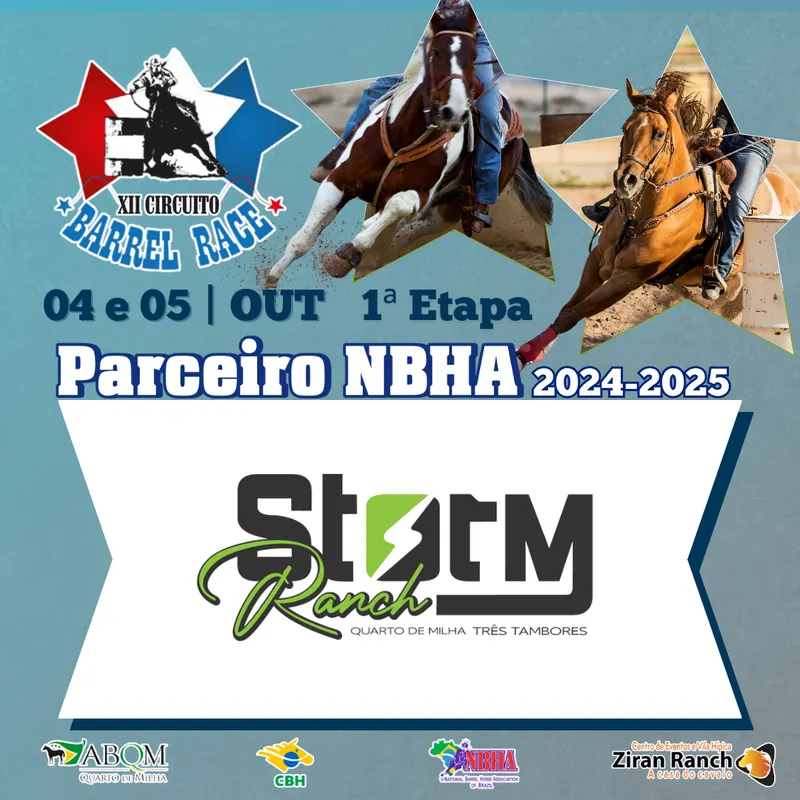 1ª ETAPA XII CIRCUITO BARREL RACE – STORM RANCH