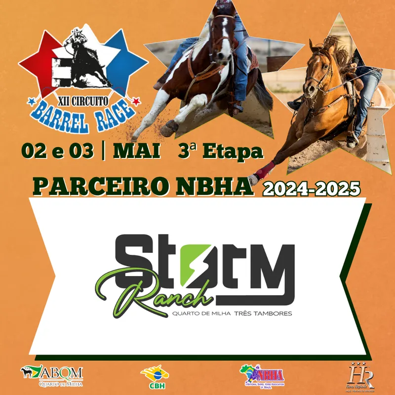 3ª ETAPA XII CIRCUITO BARREL RACE – STORM RANCH