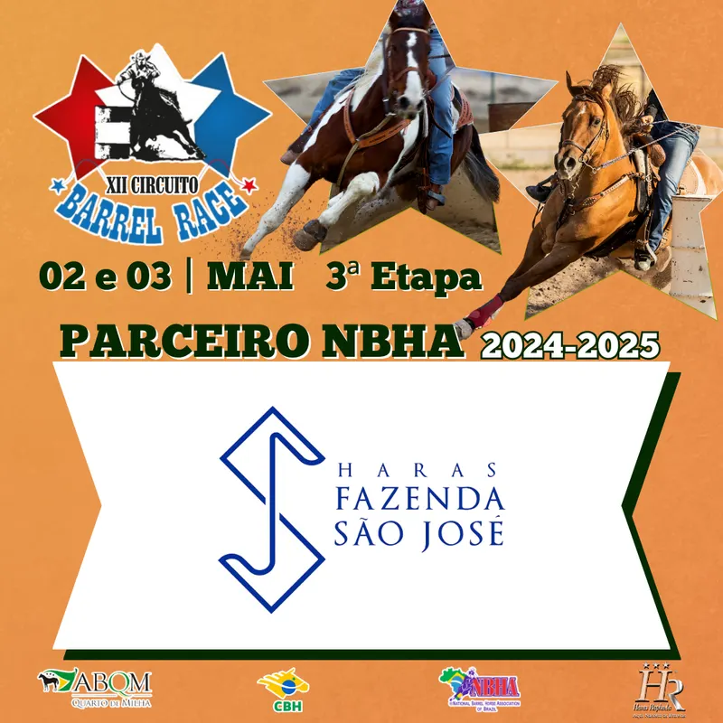 3ª ETAPA XII CIRCUITO BARREL RACE – HARAS FAZENDA SÃO JOSÉ
