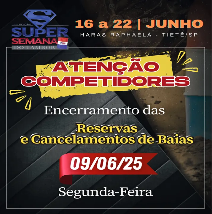 ATENÇÃO COMPETIDORES!