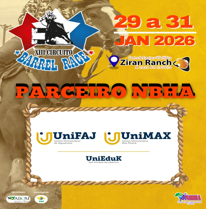 3ª ETAPA XIII CIRCUITO BARREL RACE – GRUPO UNIEDUK