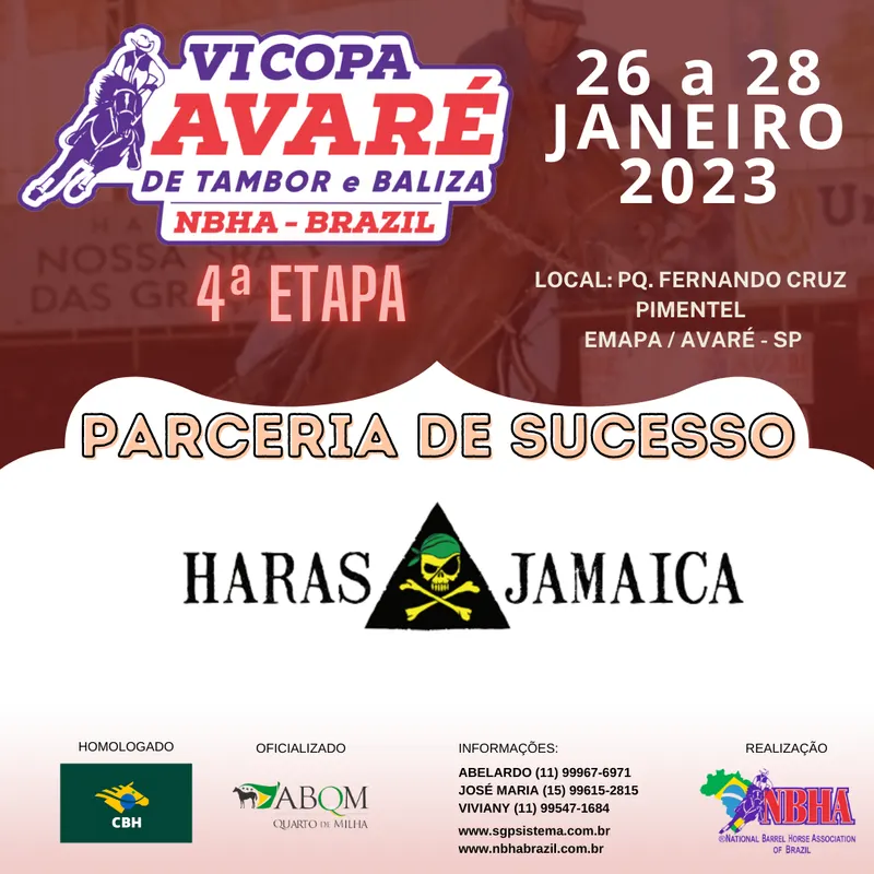 4ª ETAPA VI COPA AVARÉ TAMBOR & BALIZA – HARAS JAMAICA