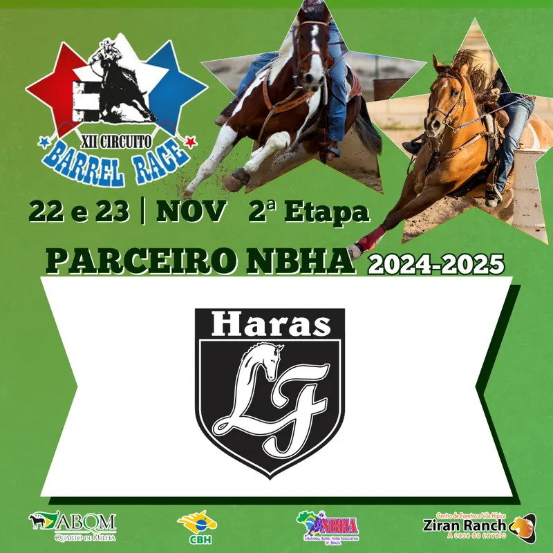 2ª ETAPA XII CIRCUITO BARREL RACE – HARAS LF