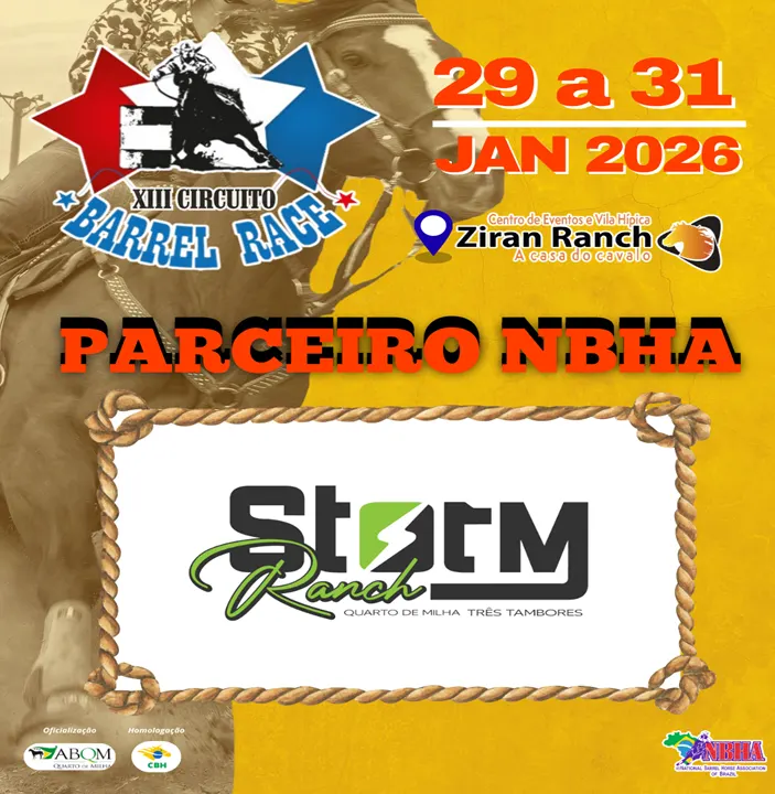 3ª ETAPA XIII CIRCUITO BARREL RACE – STORM RANCH
