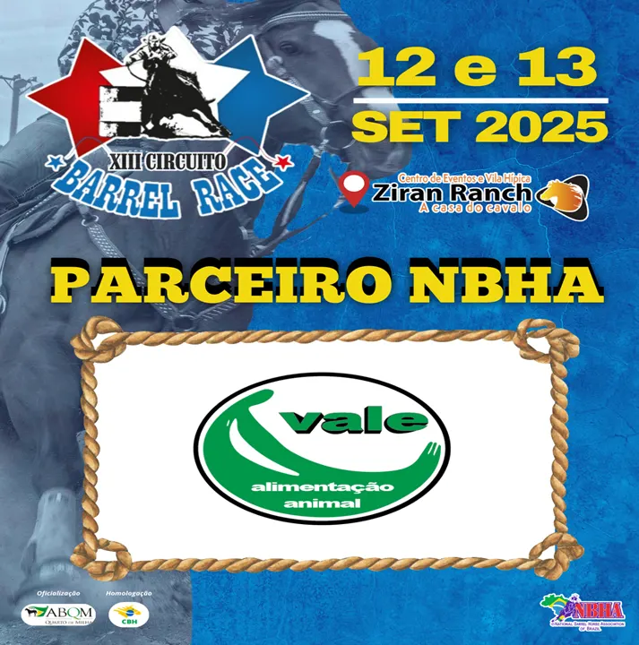 1ª ETAPA XIII CIRCUITO BARREL RACE – RAÇÕES VALE