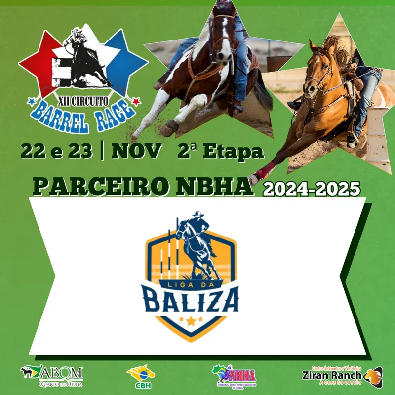 2ª ETAPA XII CIRCUITO BARREL RACE – LIGA DA BALIZA