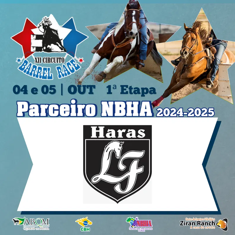 1ª ETAPA XII CIRCUITO BARREL RACE – HARAS LF