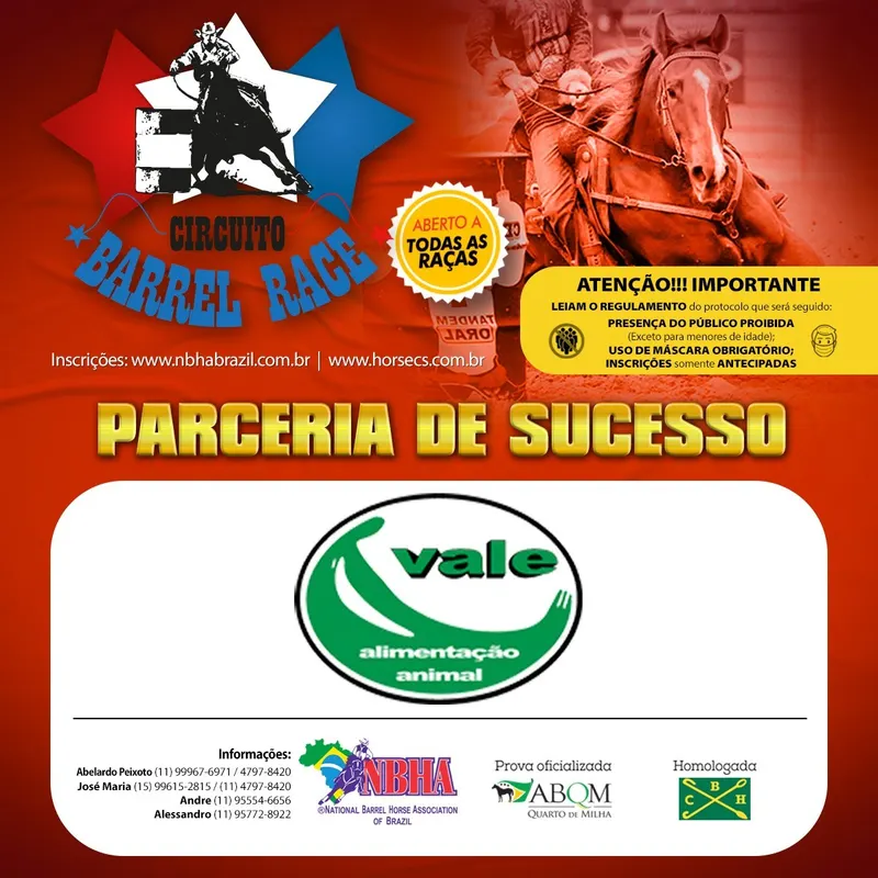 1ª Etapa do 9º Circuito Barrel Race no Haras LF! – VALE Alimentação Animal!
