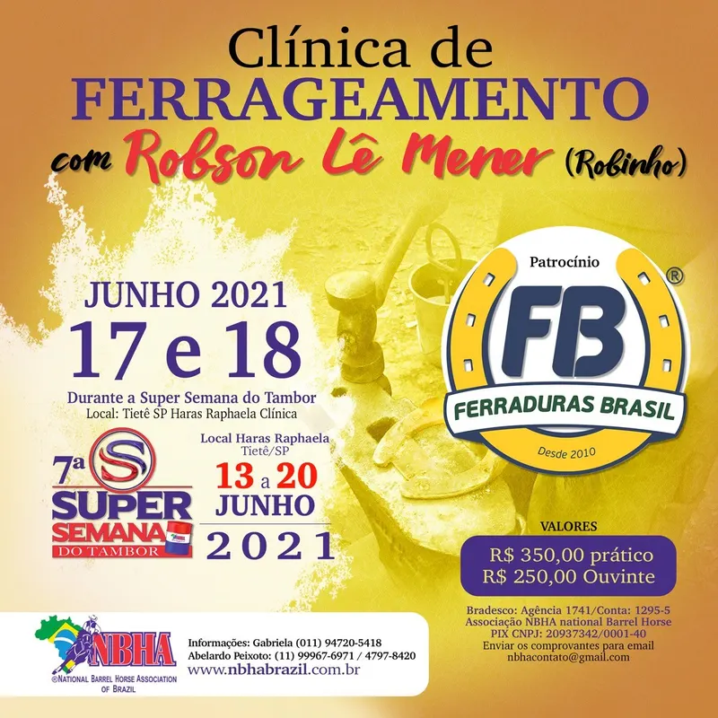 Clínica de Ferragiamento, com o profissional Robson Le Mener!