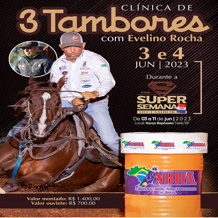 CLÍNICA DE TRÊS TAMBORES COM O SUPER CAMPEÃO