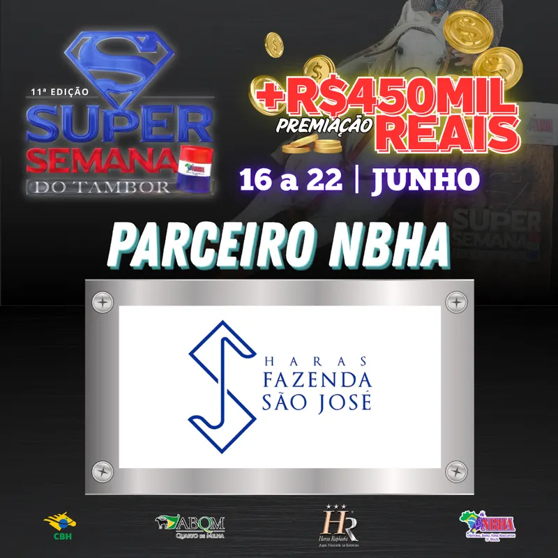 11ª EDIÇÃO SUPER SEMANA DO TAMBOR – HARAS FAZENDA SÃO JOSÉ