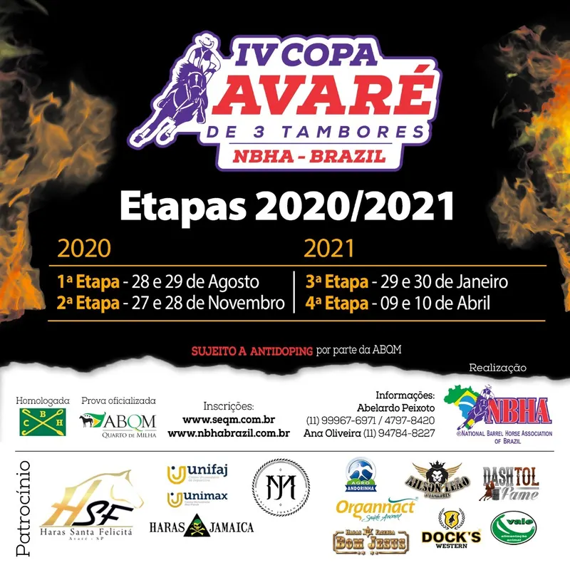 CALENDÁRIO IV COPA AVARÉ DE TAMBOR E BALIZA