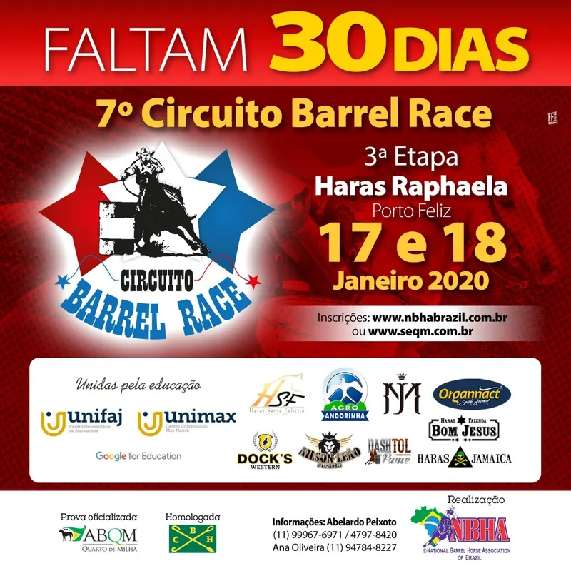 3ª etapa do 7º CBR no haras Raphaela