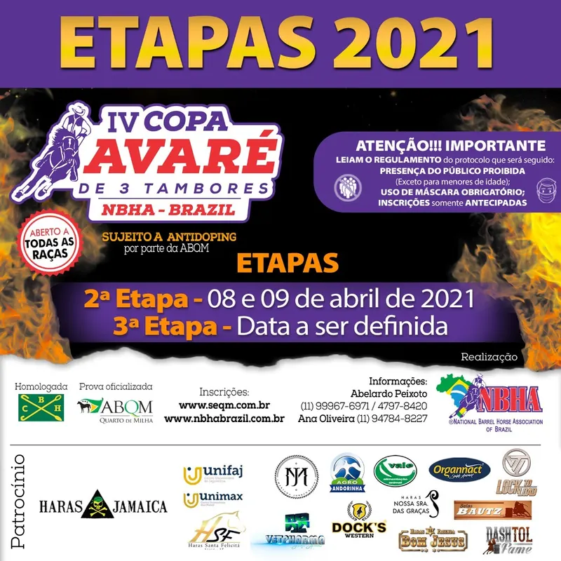 A 2ª etapa da IV COPA AVARÉ DE 3 TAMBORES NBHA-BRAZIL se aproxima!