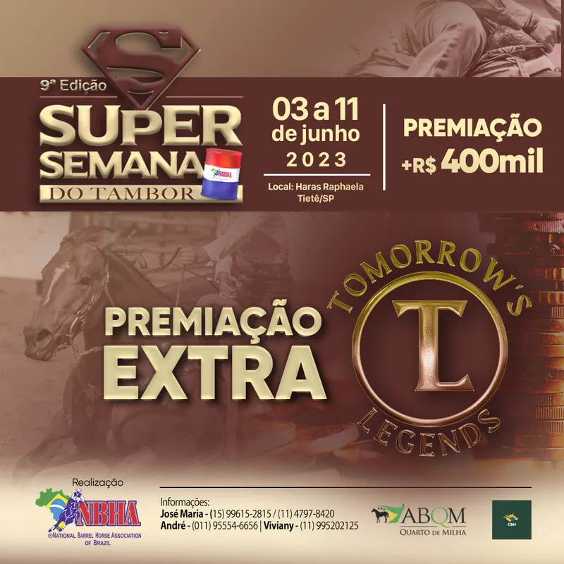 9ª EDIÇÃO SUPER SEMANA DO TAMBOR – TOMORROW’S LEGENDS