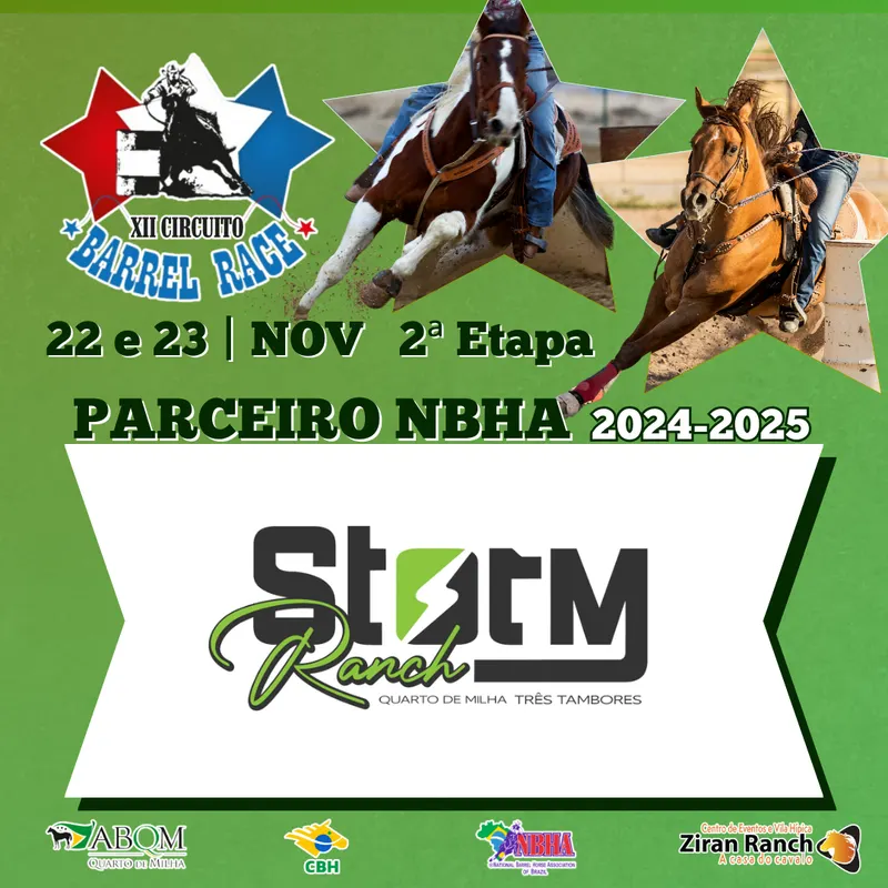 2ª ETAPA XII CIRCUITO BARREL RACE – STORM RANCH