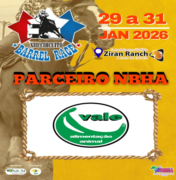 3ª ETAPA XIII CIRCUITO BARREL RACE – RAÇÕES VALE