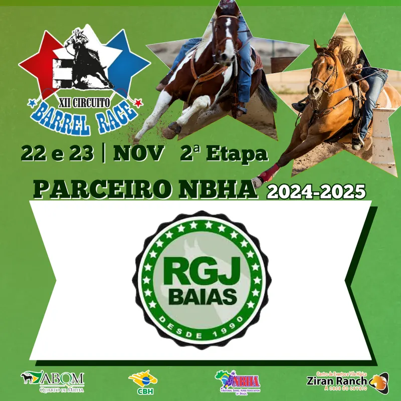 2ª ETAPA XII CIRCUITO BARREL RACE – RGJ BAIAS