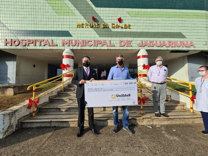 Grupo UniEduK realiza doação de R$100.000,00 ao Hospital Municipal Walter Ferrari em Jaguariúna/SP