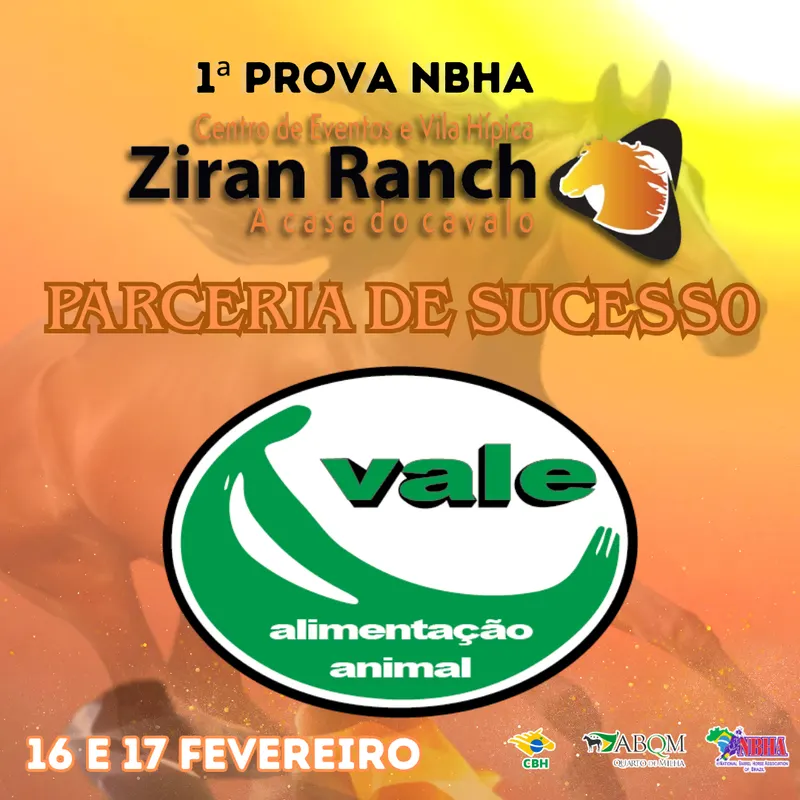 1ª PROVA NBHA VILA HÍPICA ZIRAN RANCH – RAÇÕES VALE