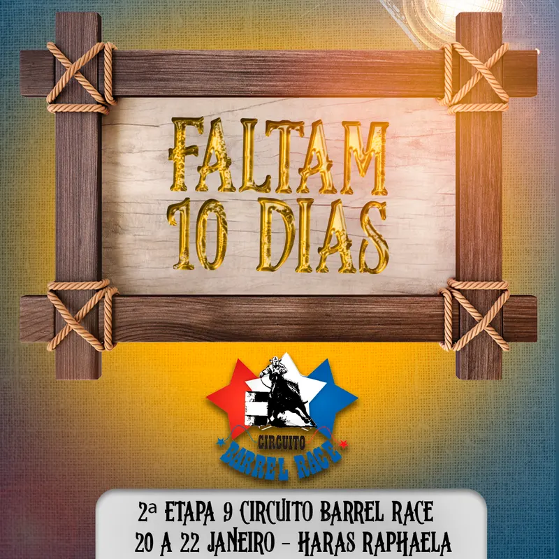 10 dias para o Circuito Barrel Race !