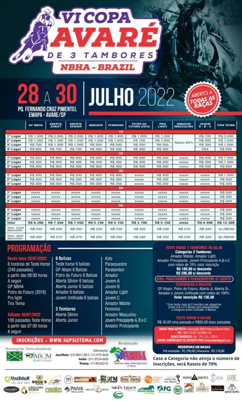 Folder Oficial VI Copa Avaré