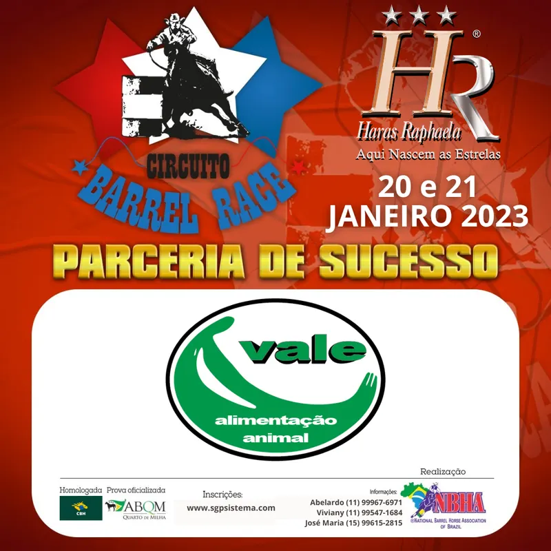 2ª ETAPA X CIRCUITO BARREL RACE – RAÇÕES VALE