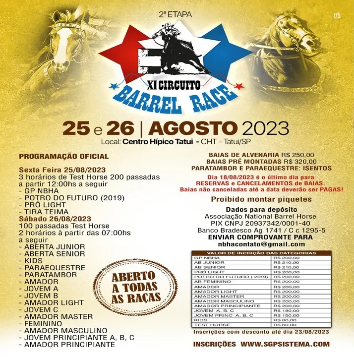 2ª ETAPA XI CIRCUITO BARREL RACE