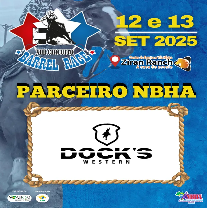 1ª ETAPA XIII CIRCUITO BARREL RACE – DOCK’S WESTERN
