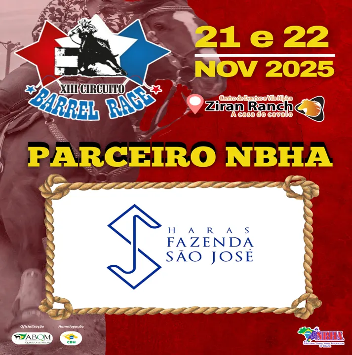 2ª ETAPA XIII CIRCUITO BARREL RACE – HARAS FAZENDA SÃO JOSÉ