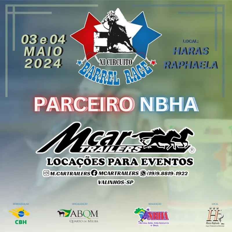 4ª ETAPA XI CIRCUITO BARREL RACE – M.CAR TRAILERS
