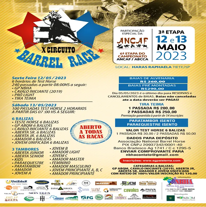 3ª ETAPA X CIRCUITO BARREL RACE