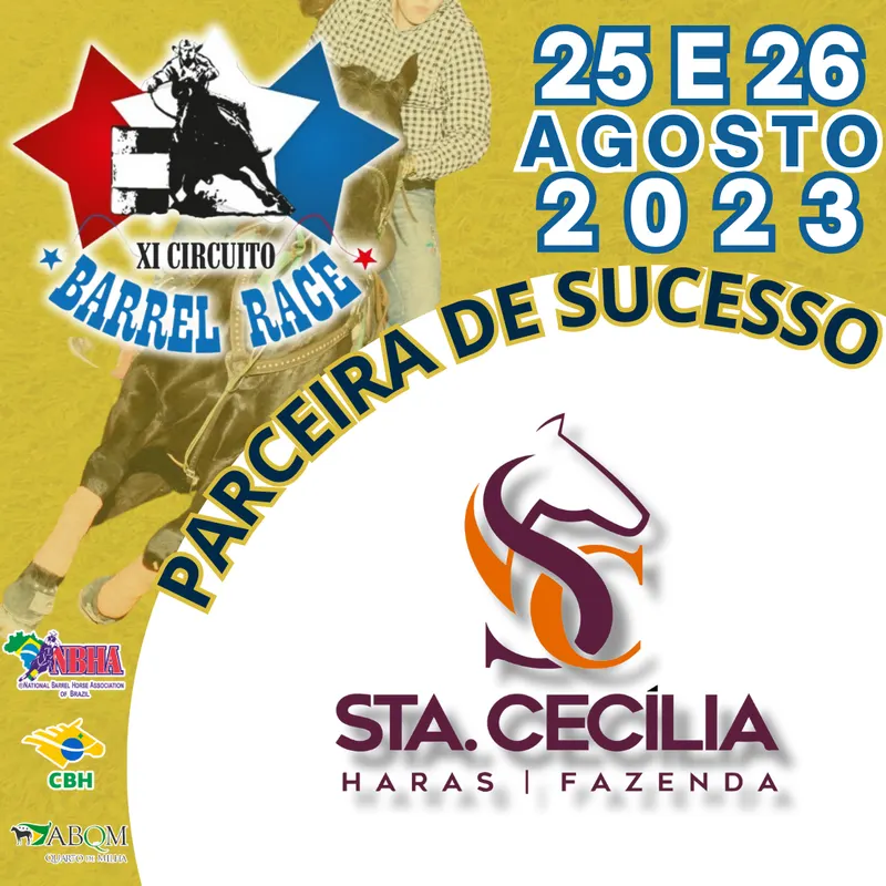 2ª ETAPA XI CIRCUITO BARREL RACE – HARAS FAZENDA SANTA CECÍLIA