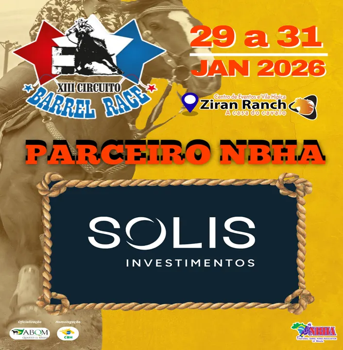 3ª ETAPA XIII CIRCUITO BARREL RACE – SOLIS INVESTIMENTOS