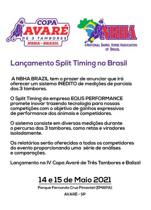 Lançamento Split Timing no Brasil!