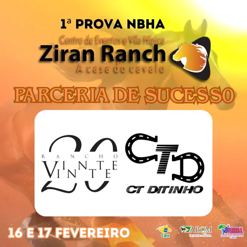 1ª PROVA NBHA VILA HÍPICA ZIRAN RANCH – RANCHO 2020 & CT DITINHO