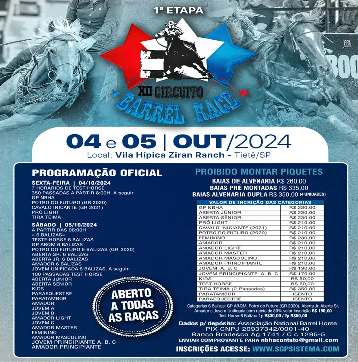 1ª ETAPA XII CIRCUITO BARREL RACE