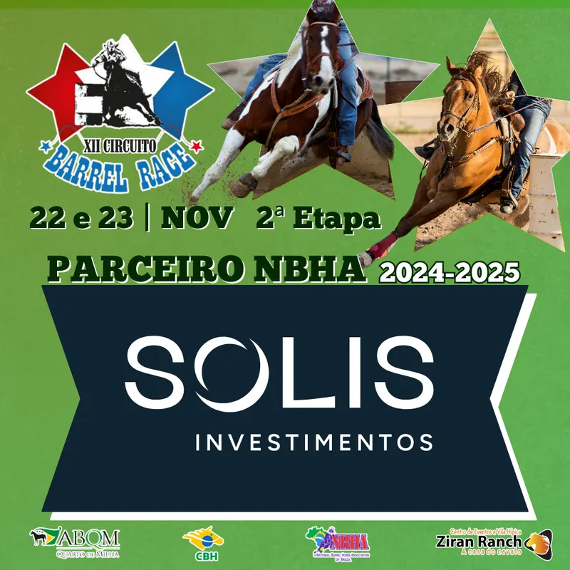 2ª ETAPA XII CIRCUITO BARREL RACE – SOLIS INVESTIMENTOS