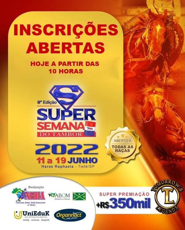 Inscrições 8ª Super Semana Abertas !